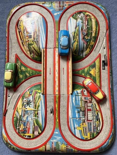 Technofix "Highway Viadukt" 1960 Tincourse with Cars fricitondrive (2000)